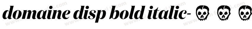 domaine disp bold italic字体转换